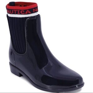 Nautica Blue Loytan Slip-on Ankle Bootie Rainboots Size 7 NWT
